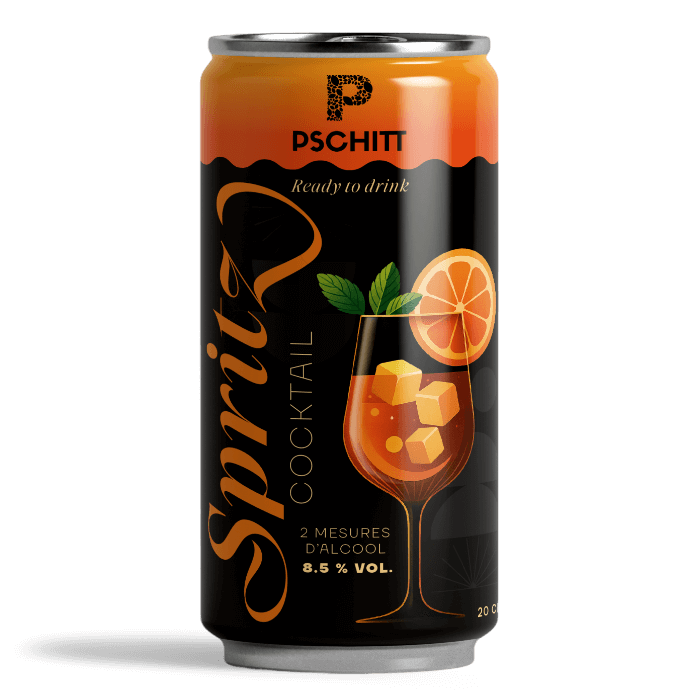 Canette de cocktail Spritz Pschitt prête à boire.