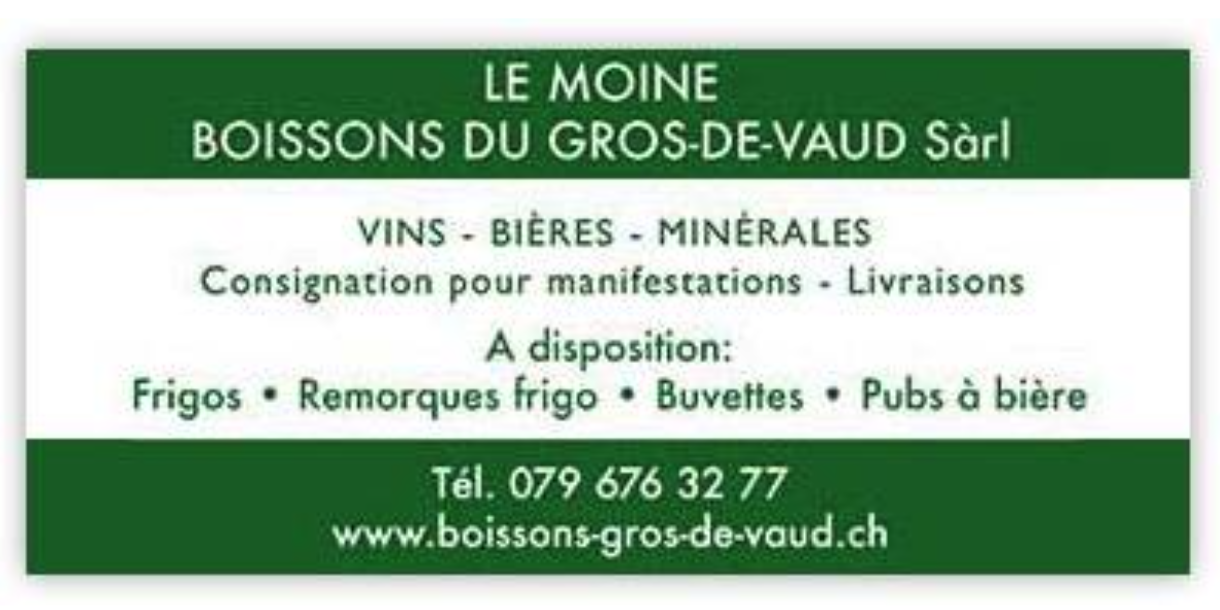 Carte de contact Boissons du Gros-de-Vaud.