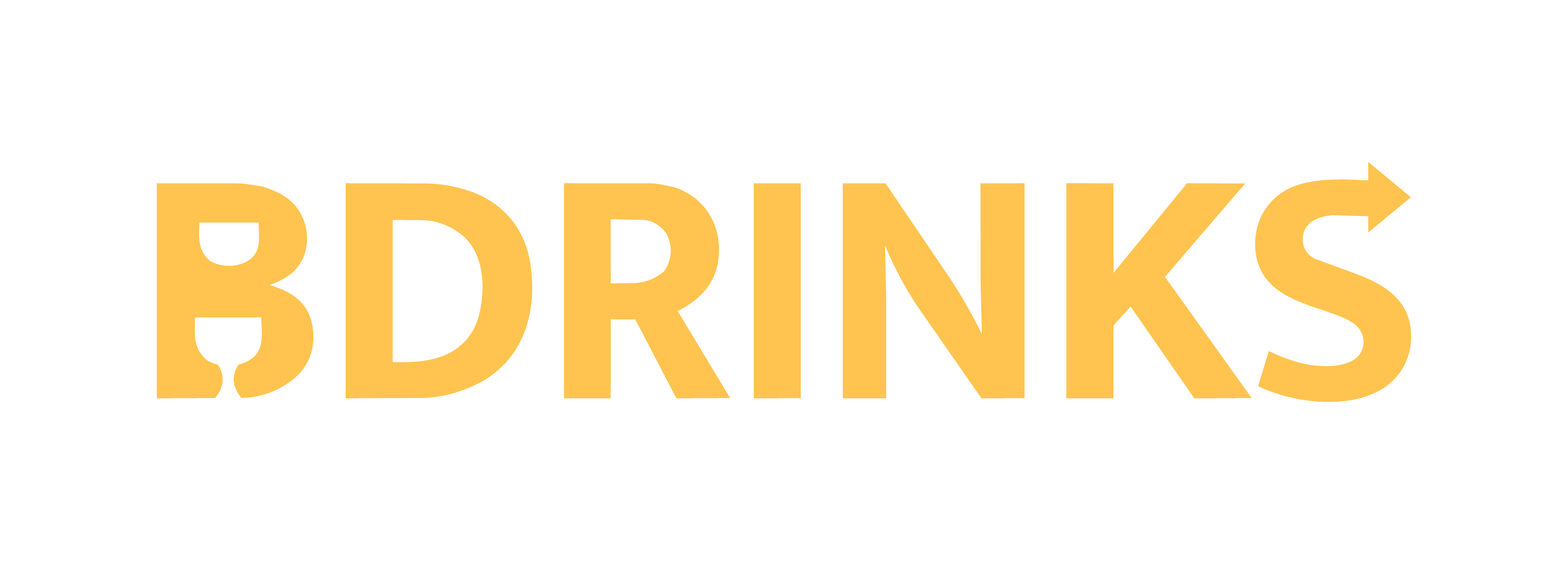 Logo BDRINKS jaune sur fond noir